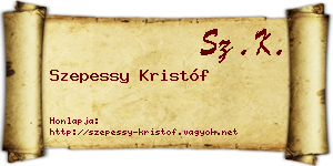 Szepessy Kristóf névjegykártya
