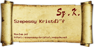 Szepessy Kristóf névjegykártya